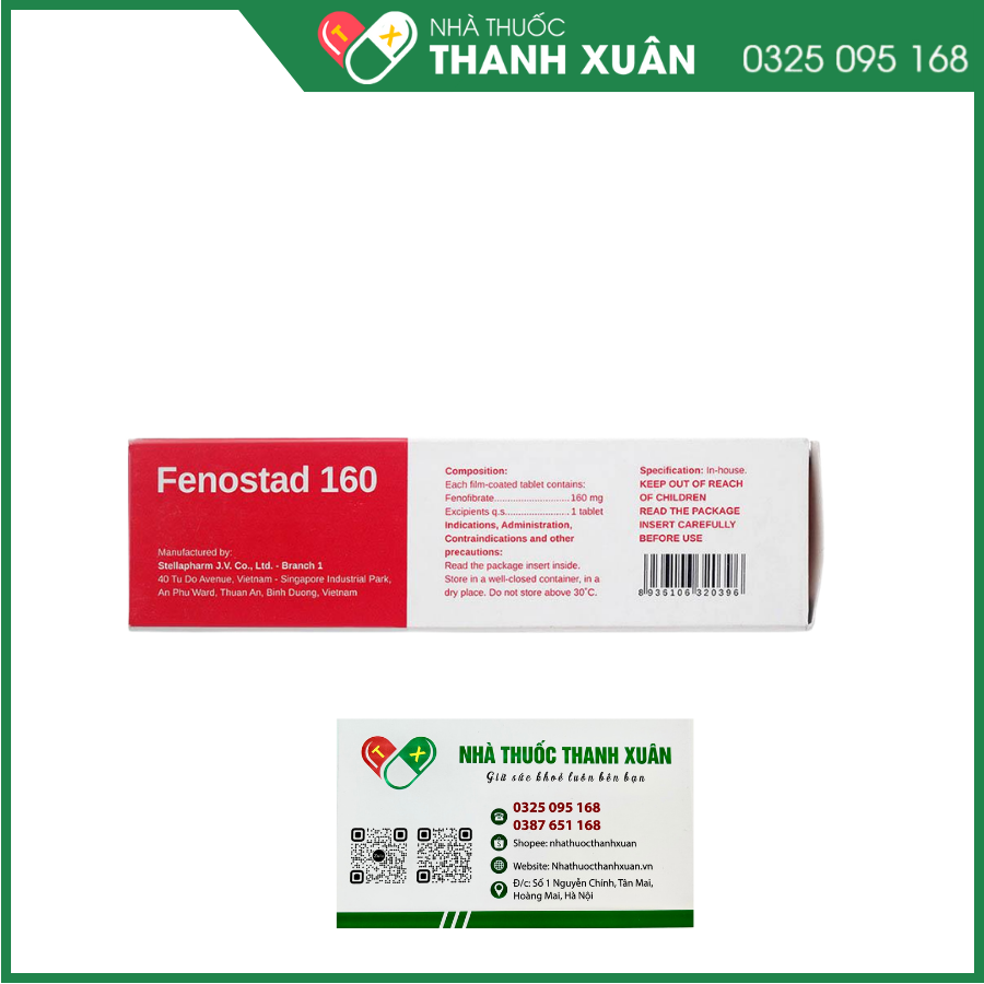 Fenostad 160 điều trị rối loạn mỡ máu